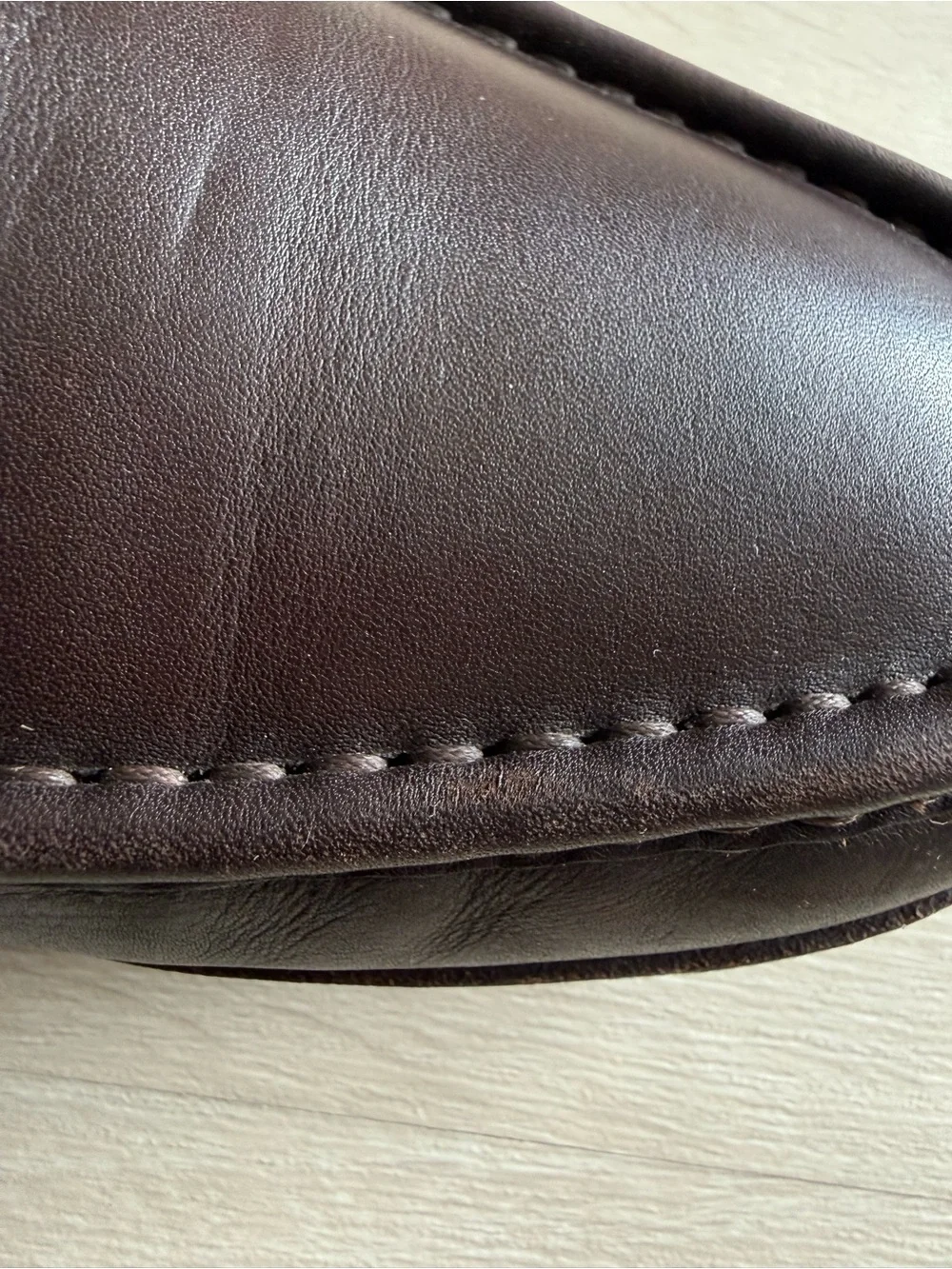 Vintage Gucci Horsebit Loafers Brown Leather Men’s EU 42.5 Moc Toe Italy